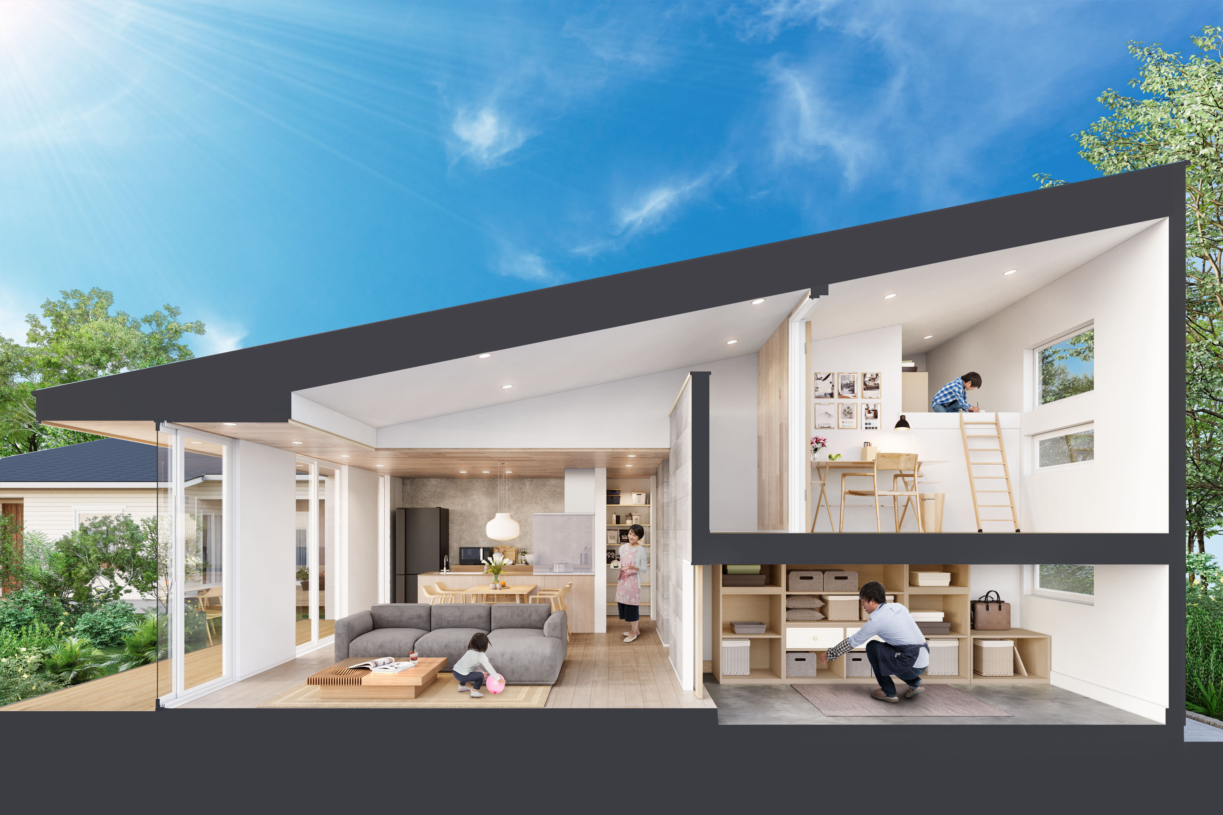 平屋の採光と通風設計